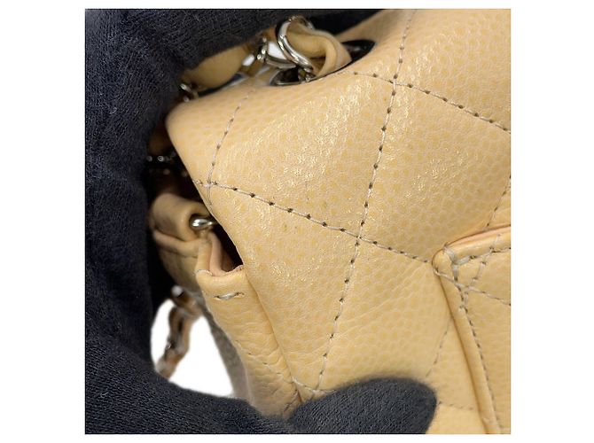 Chanel Matelassé Mini Flap Handbag Beige - view 7