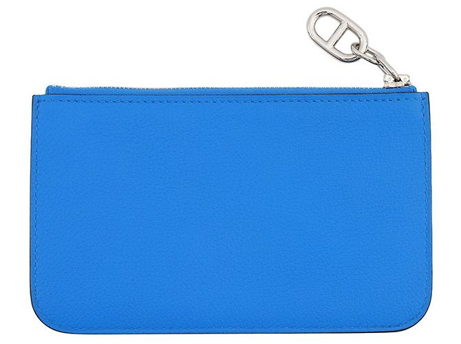 Hermès Tarjetero Hermes en piel Hydra azul - vista 3