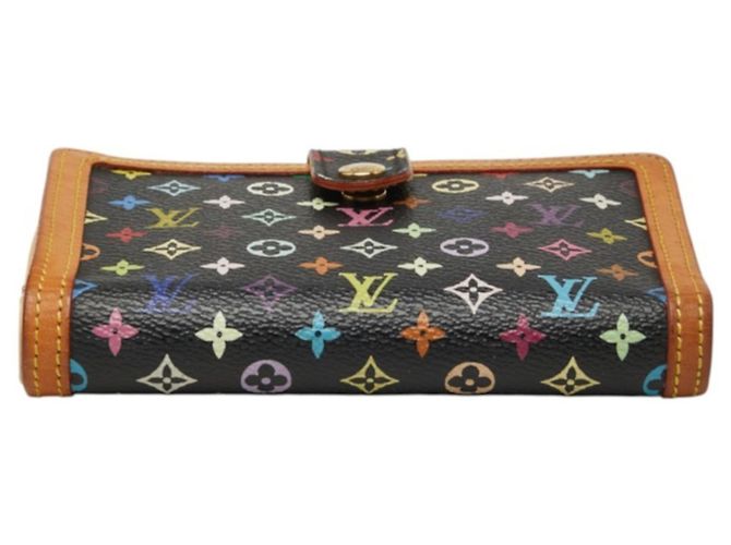 Portafoglio bi-fold Louis Vuitton Monogram Multicolor Nero Multicolore - vista 3