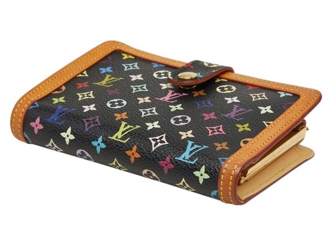 Portafoglio bi-fold Louis Vuitton Monogram Multicolor Nero Multicolore - vista 4