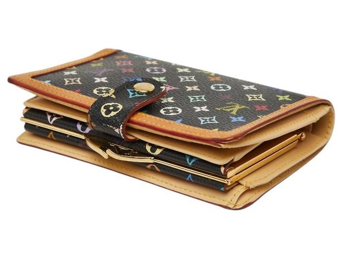 Portafoglio bi-fold Louis Vuitton Monogram Multicolor Nero Multicolore - vista 5