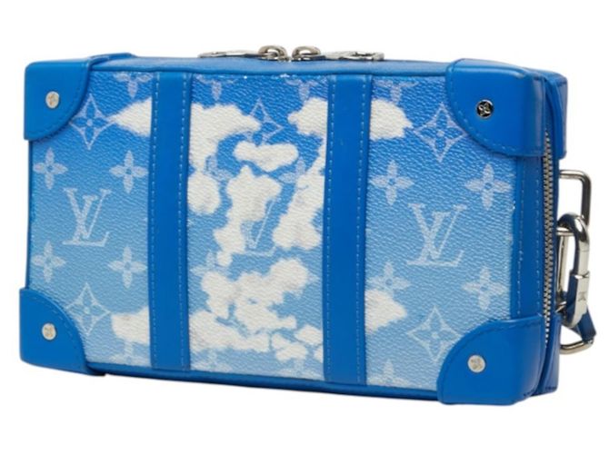 Borsa a tracolla Portafoglio Soft Trunk Louis Vuitton Monogram Clouds Blu - vista 2