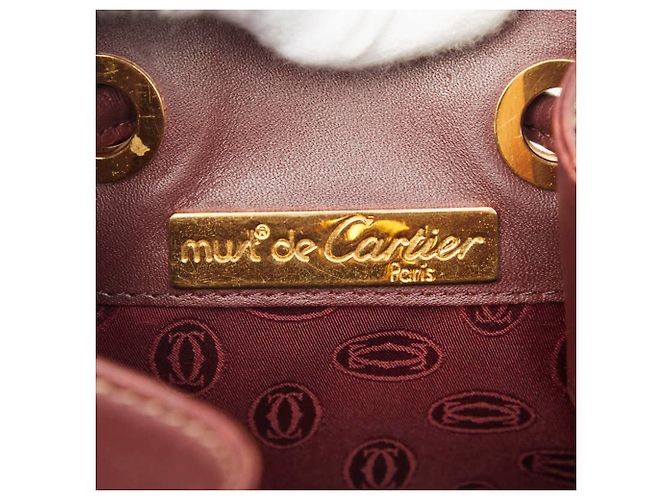 Borsa a tracolla Cartier Must Line Bordò - vista 11