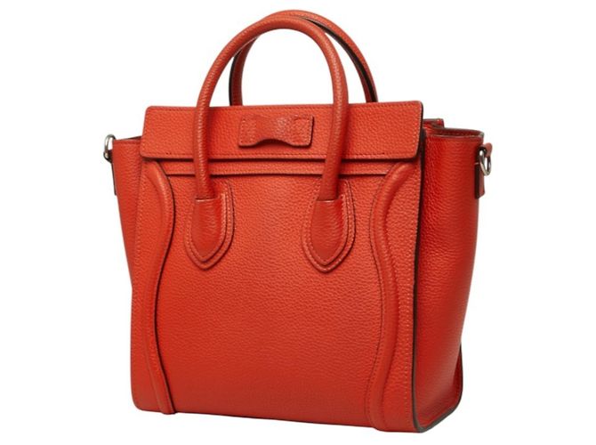 Céline Borsa a mano Celine Luggage Nano Shopper Rosso - vista 2