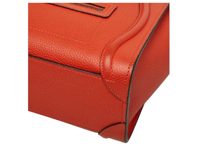 Céline Borsa a mano Celine Luggage Nano Shopper Rosso - vista 4