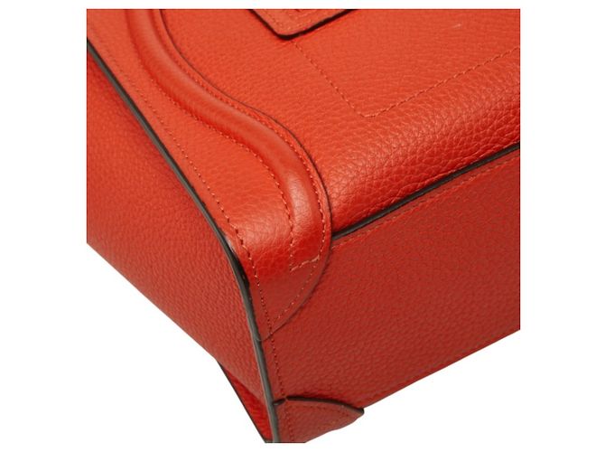 Céline Borsa a mano Celine Luggage Nano Shopper Rosso - vista 5