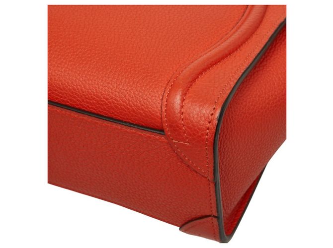 Céline Borsa a mano Celine Luggage Nano Shopper Rosso - vista 6