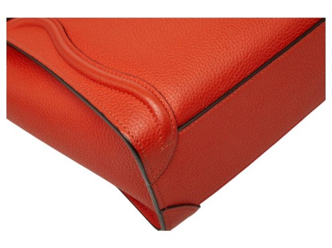 Céline Borsa a mano Celine Luggage Nano Shopper Rosso - vista 7