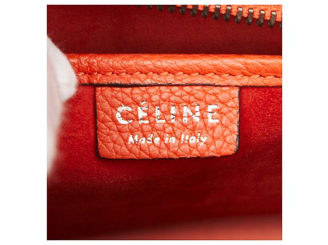 Céline Borsa a mano Celine Luggage Nano Shopper Rosso - vista 9