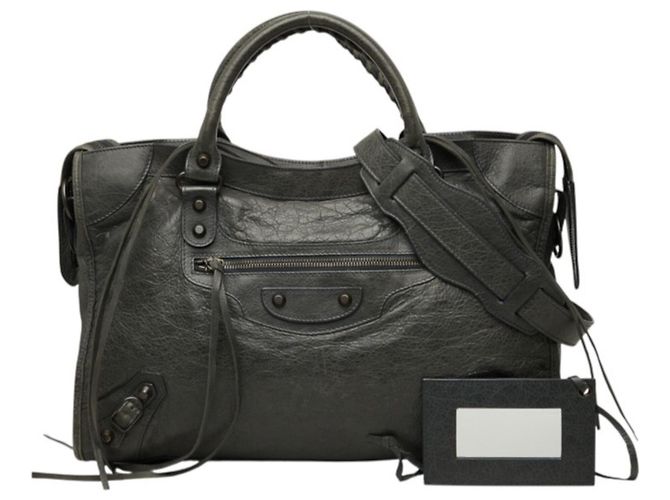 Borsa Balenciaga The City Verde - vista 13