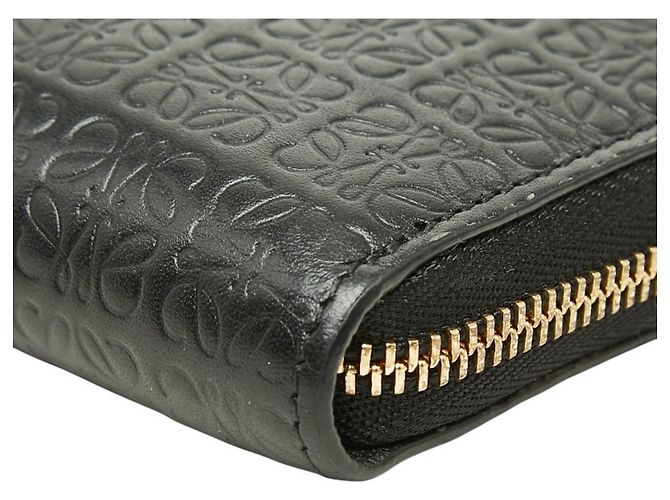 Cartera larga con cremallera Loewe Repeat Anagram Round Negro - vista 4