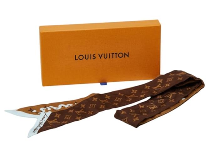 Bandeau BB Louis Vuitton LV Script Monogram Castaño Beige - vista 4