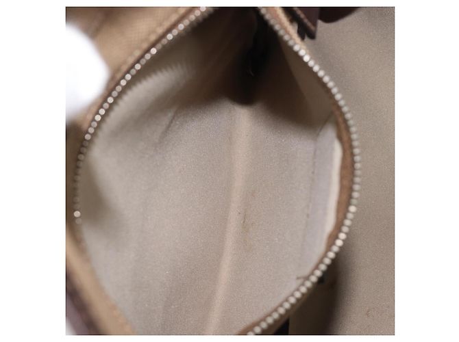 Borsa a tracolla PRADA in jacquard Canvas Silver Beige Auth fm5453 Argento - vista 19