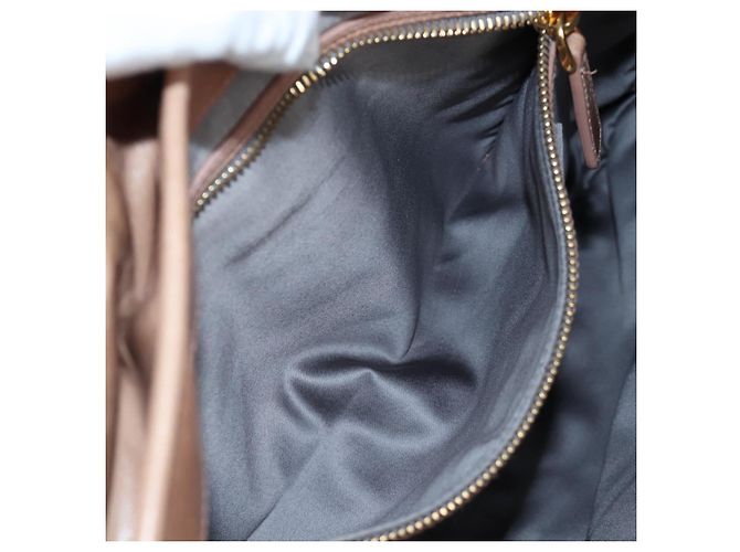 Borsa a spalla Miu Miu Matelassé Vitellolux 2way Beige Gold Auth 197216V D'oro - vista 28