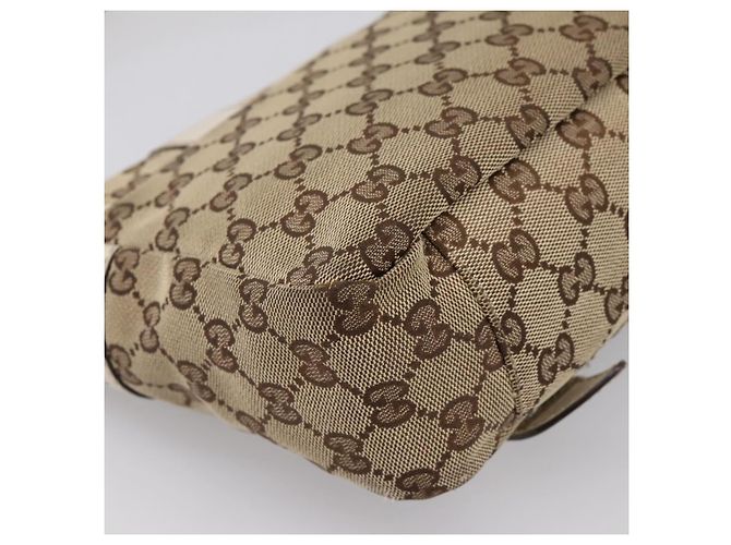Borsa a tracolla GUCCI GG Canvas Beige Silver 145858 Auth ka5859 Argento - vista 13
