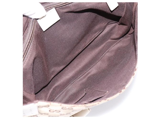Borsa a tracolla GUCCI GG Canvas Beige Silver 145858 Auth ka5859 Argento - vista 16