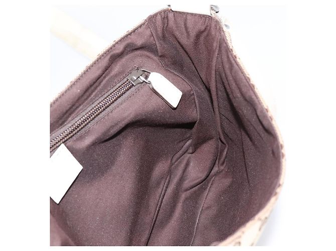 Borsa a tracolla GUCCI GG Canvas Beige Silver 145858 Auth ka5859 Argento - vista 17