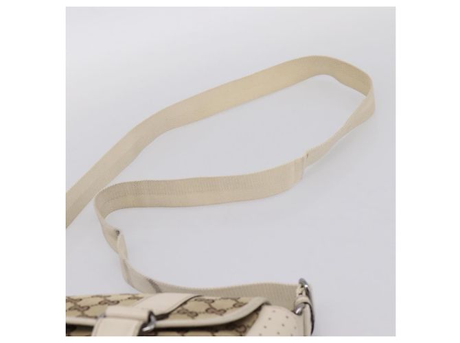 Borsa a tracolla GUCCI GG Canvas Beige Silver 145858 Auth ka5859 Argento - vista 8