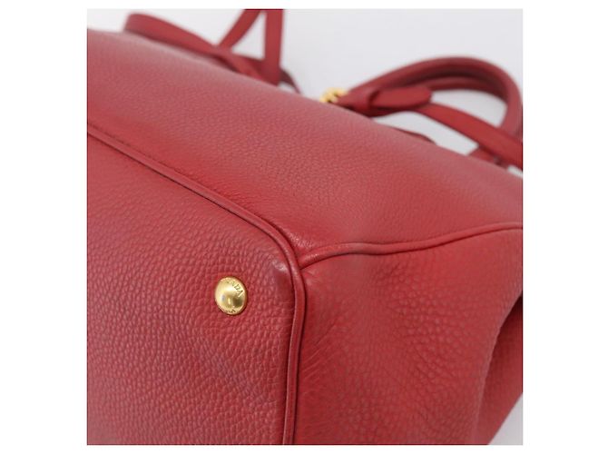 Borsa a mano PRADA Vittero Dino Leather 2way Rossa Oro Auth BA15080V Rosso D'oro - vista 14