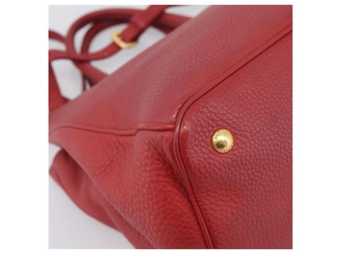 Borsa a mano PRADA Vittero Dino Leather 2way Rossa Oro Auth BA15080V Rosso D'oro - vista 15