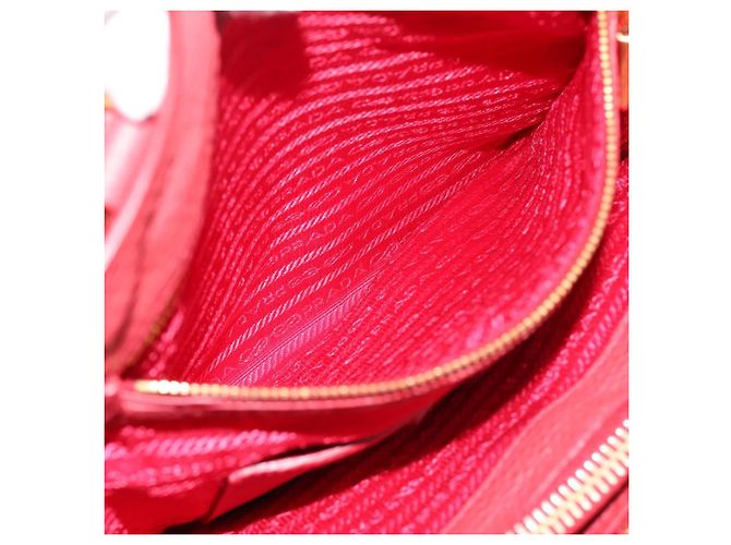 Borsa a mano PRADA Vittero Dino Leather 2way Rossa Oro Auth BA15080V Rosso D'oro - vista 24
