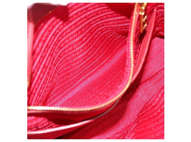 Borsa a mano PRADA Vittero Dino Leather 2way Rossa Oro Auth BA15080V Rosso D'oro - vista 29