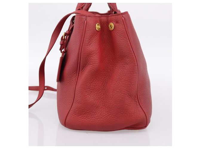 Borsa a mano PRADA Vittero Dino Leather 2way Rossa Oro Auth BA15080V Rosso D'oro - vista 5