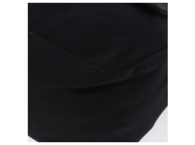Borsa a tracolla FENDI Mamma Baguette in jersey di cotone nero e argento Auth yk20801V - vista 11