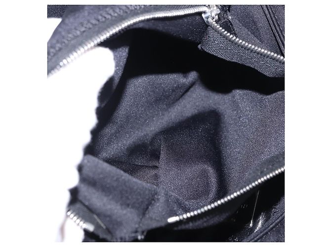 Borsa a tracolla FENDI Mamma Baguette in jersey di cotone nero e argento Auth yk20801V - vista 23