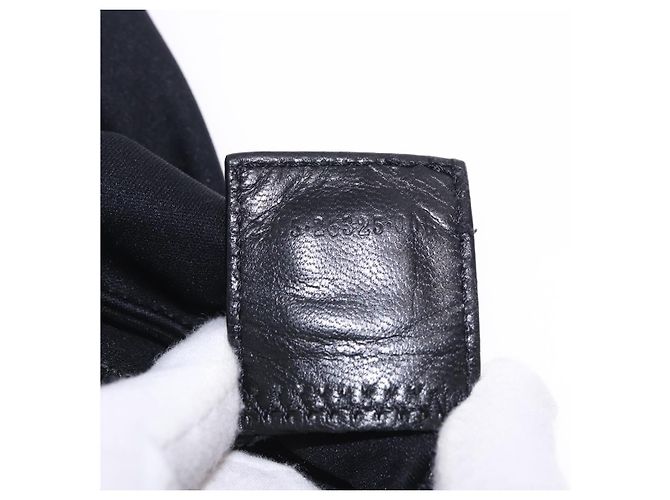 Borsa a tracolla FENDI Mamma Baguette in jersey di cotone nero e argento Auth yk20801V - vista 24