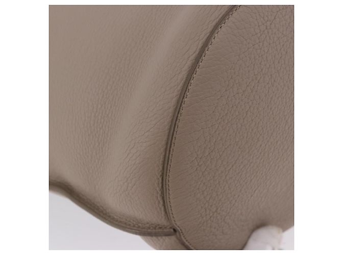 Céline CELINE Big Bag Bucket Hand Bag Leather Gray Silver Auth 199121V Marrone Argento - vista 12