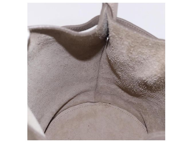 Céline CELINE Big Bag Bucket Hand Bag Leather Gray Silver Auth 199121V Marrone Argento - vista 17