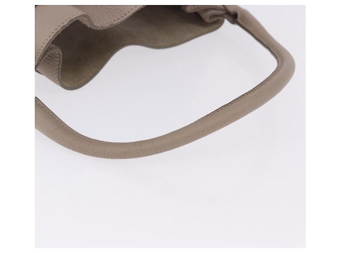 Céline CELINE Big Bag Bucket Hand Bag Leather Gray Silver Auth 199121V Marrone Argento - vista 7