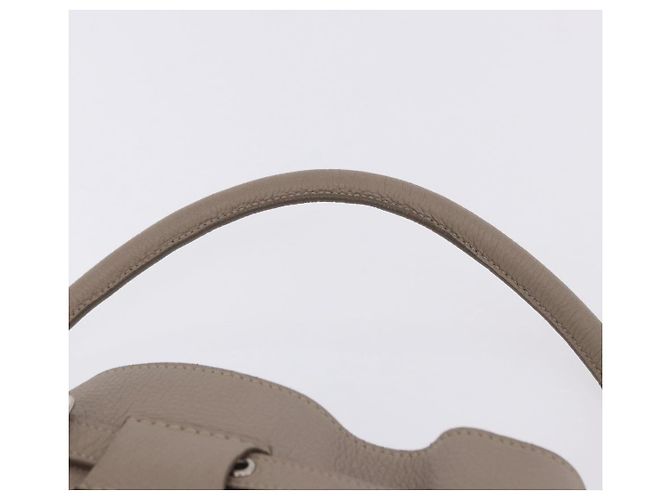 Céline CELINE Big Bag Bucket Hand Bag Leather Gray Silver Auth 199121V Marrone Argento - vista 8