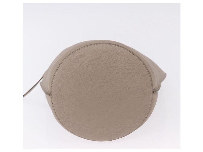 Céline CELINE Big Bag Bucket Hand Bag Leather Gray Silver Auth 199121V Marrone Argento - vista 9