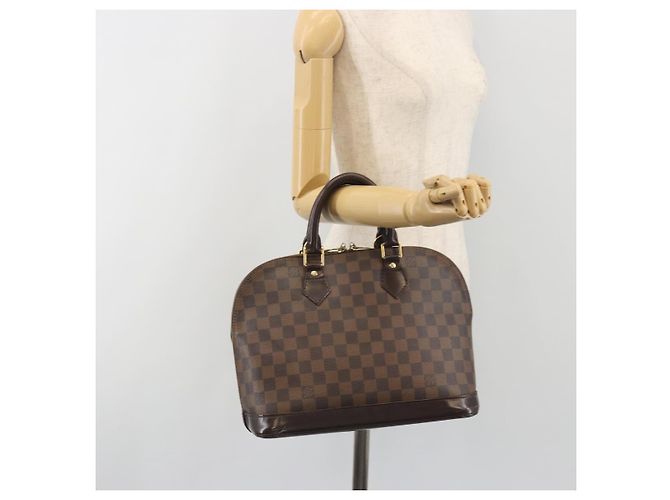 LOUIS VUITTON Damier Ebene Alma Handtasche N51131 LV Auth 196316 - Ansicht 22