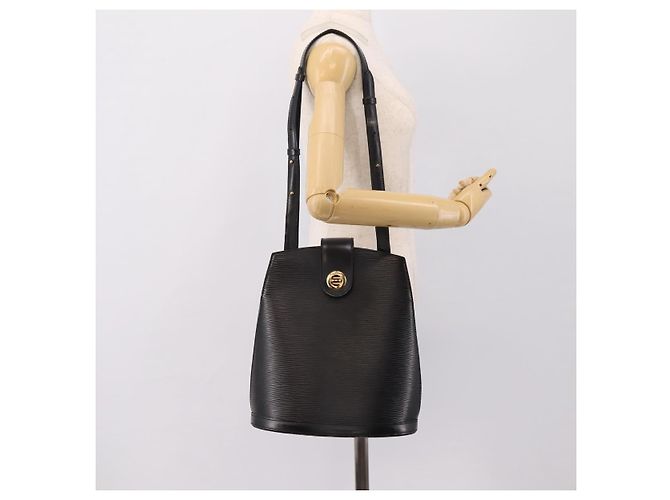 Borsa a tracolla LOUIS VUITTON Epi Cluny Nera M52252 LV Auth ka5937V Nero - vista 22