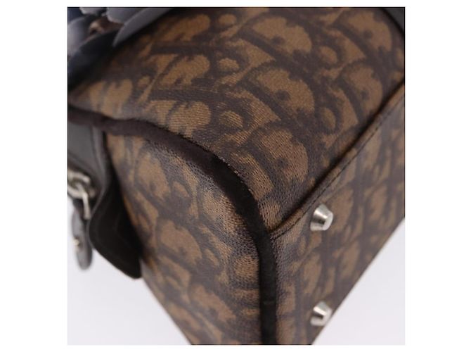 Borsa a mano Christian Dior Trotter Canvas Romantic PVC Brown Silver Auth ka5838V Marrone Argento - vista 10