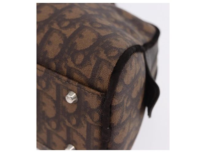 Borsa a mano Christian Dior Trotter Canvas Romantic PVC Brown Silver Auth ka5838V Marrone Argento - vista 11