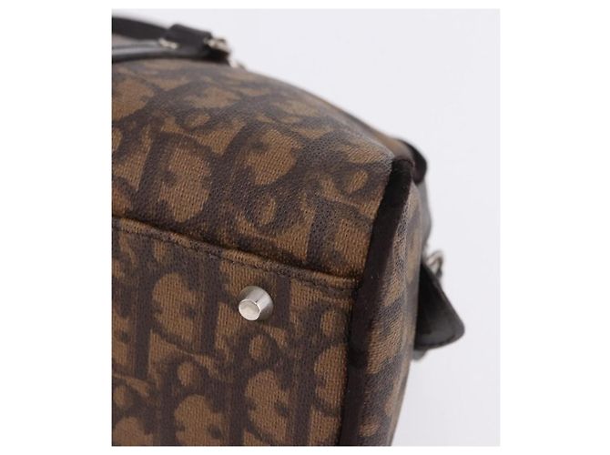 Borsa a mano Christian Dior Trotter Canvas Romantic PVC Brown Silver Auth ka5838V Marrone Argento - vista 13