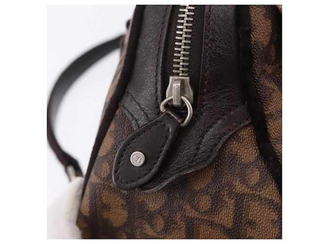 Borsa a mano Christian Dior Trotter Canvas Romantic PVC Brown Silver Auth ka5838V Marrone Argento - vista 14