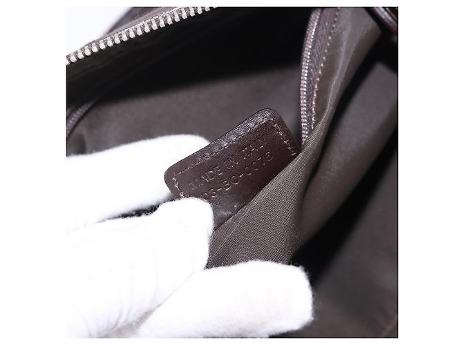 Borsa a mano Christian Dior Trotter Canvas Romantic PVC Brown Silver Auth ka5838V Marrone Argento - vista 22