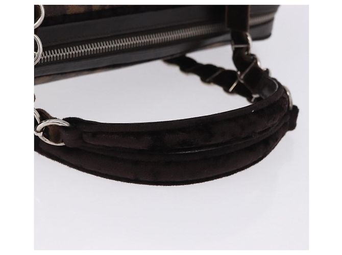 Borsa a mano Christian Dior Trotter Canvas Romantic PVC Brown Silver Auth ka5838V Marrone Argento - vista 7