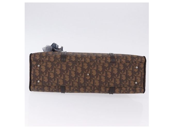 Borsa a mano Christian Dior Trotter Canvas Romantic PVC Brown Silver Auth ka5838V Marrone Argento - vista 9