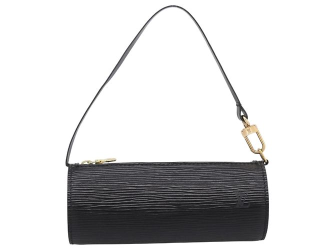 Pouch LOUIS VUITTON Epi Soufflot Nero LV Auth BA15354 - vista 13