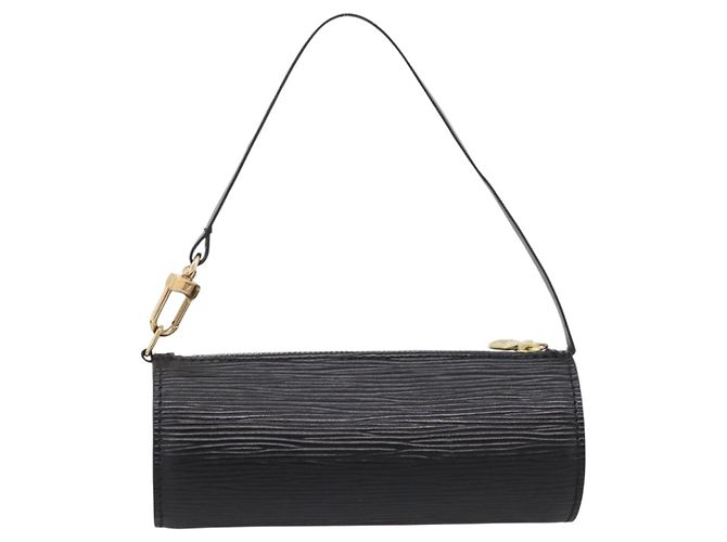 Pouch LOUIS VUITTON Epi Soufflot Nero LV Auth BA15354 - vista 2