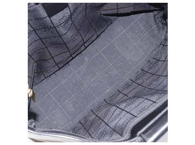 Céline Borsa a mano CELINE Macadam in vinile Marrone Nero Auth ep15650 - vista 16
