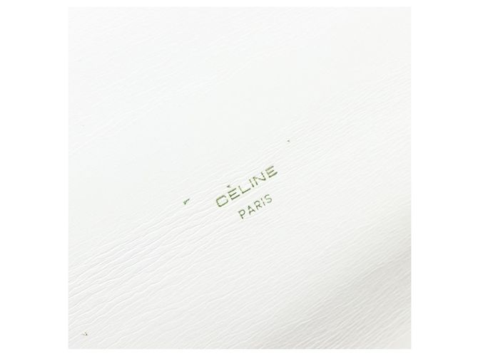Céline Borsa a spalla CELINE Horse Carriage in pelle bianca e oro Auth 200903 Bianco D'oro - vista 18