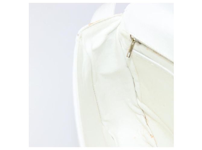 Céline Borsa a spalla CELINE Horse Carriage in pelle bianca e oro Auth 200903 Bianco D'oro - vista 21