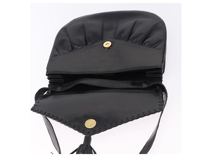 Borsa a tracolla SAINT LAURENT in pelle nera Auth 197730 Nero - vista 16